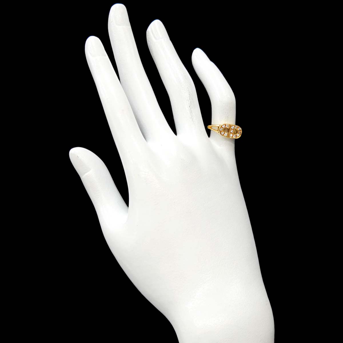 Diamond Ring 18K YG 750 size4.5(US)