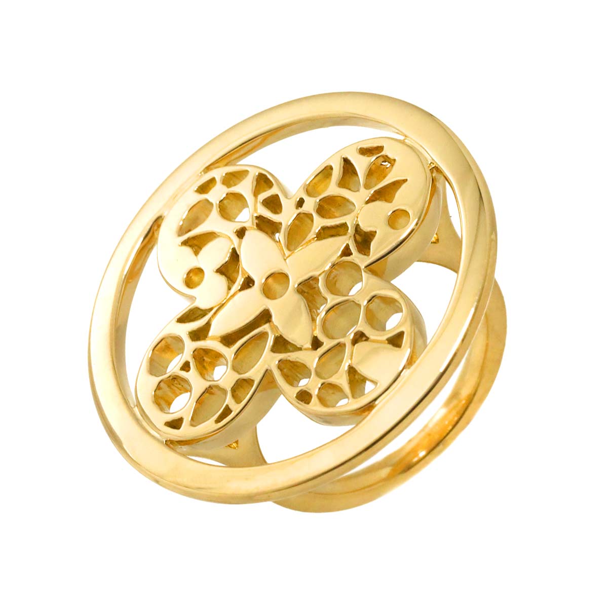 LOUIS VUITTON PandanTiff Ring 18K YG 750 size52 6(US)