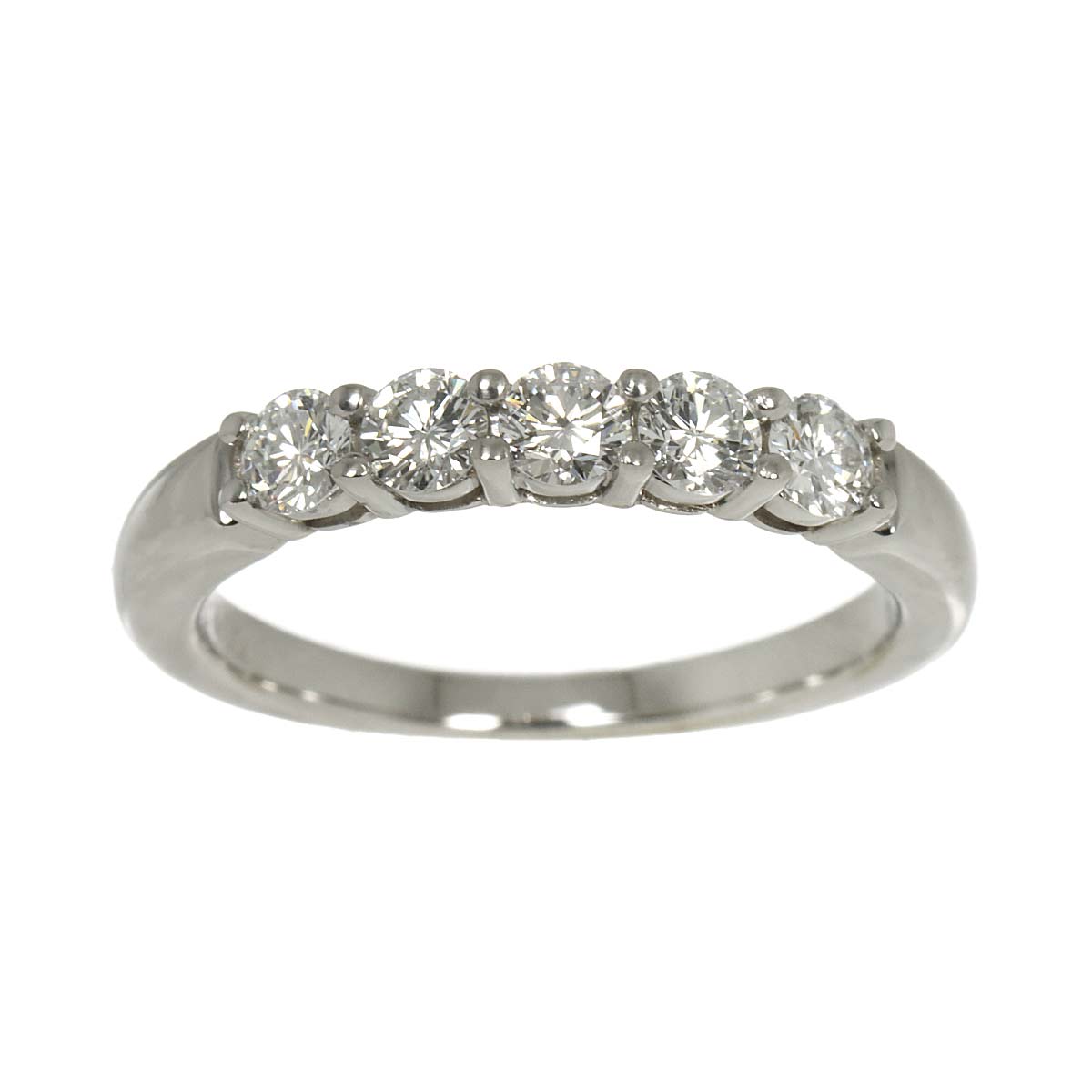 Half Diamond Ring Platinum size4.75-5(US)