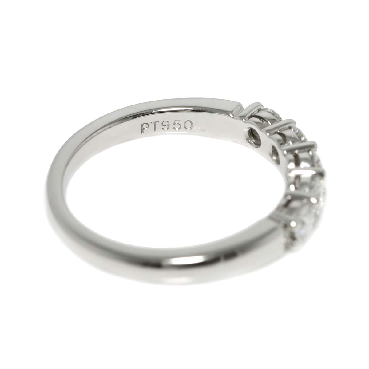 Half Diamond Ring Platinum size4.75-5(US)