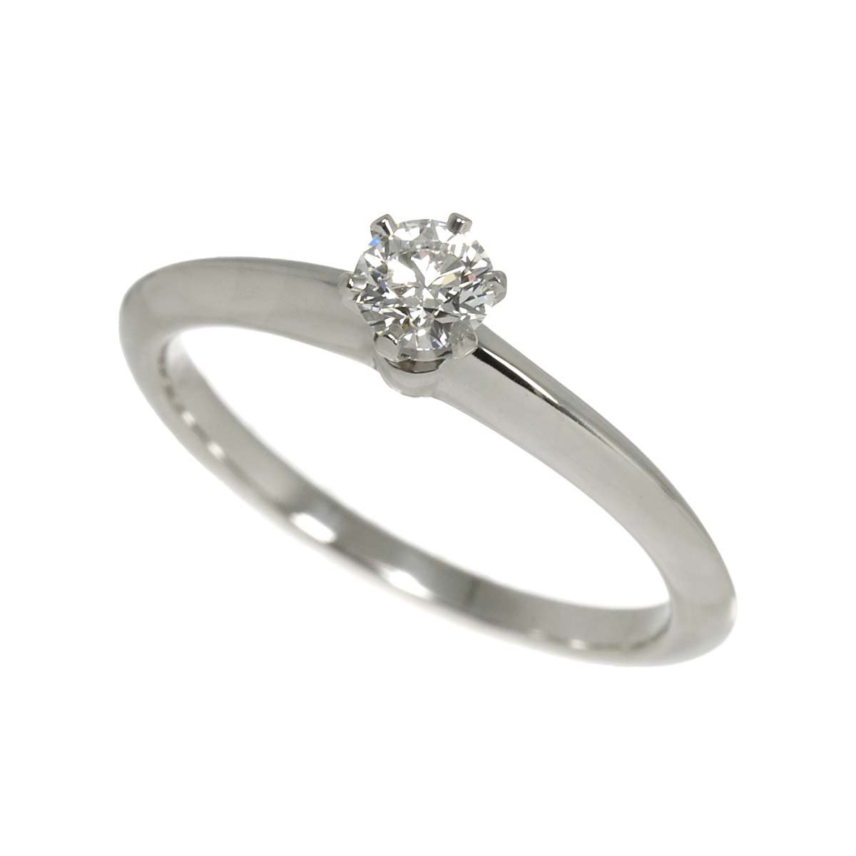 Solitaire Diamond 0.24ct E/IF Ring Pt Size5.75-6(US)