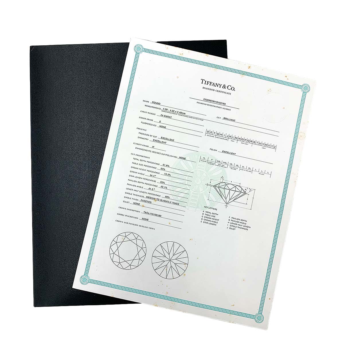 Solitaire Diamond 0.24ct E/IF Ring Pt Size5.75-6(US)