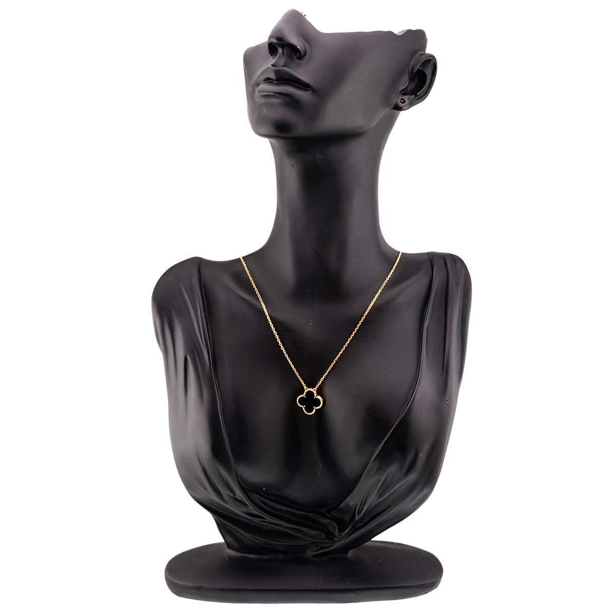 Vintage Alhambra Onyx Necklace 18K YG 750