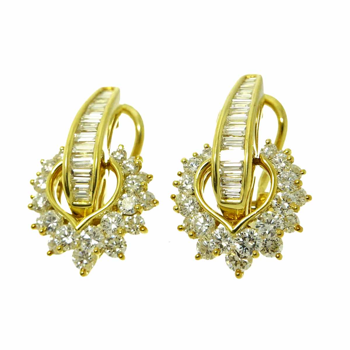 Diamond Earrings 18K Yellow Gold 750