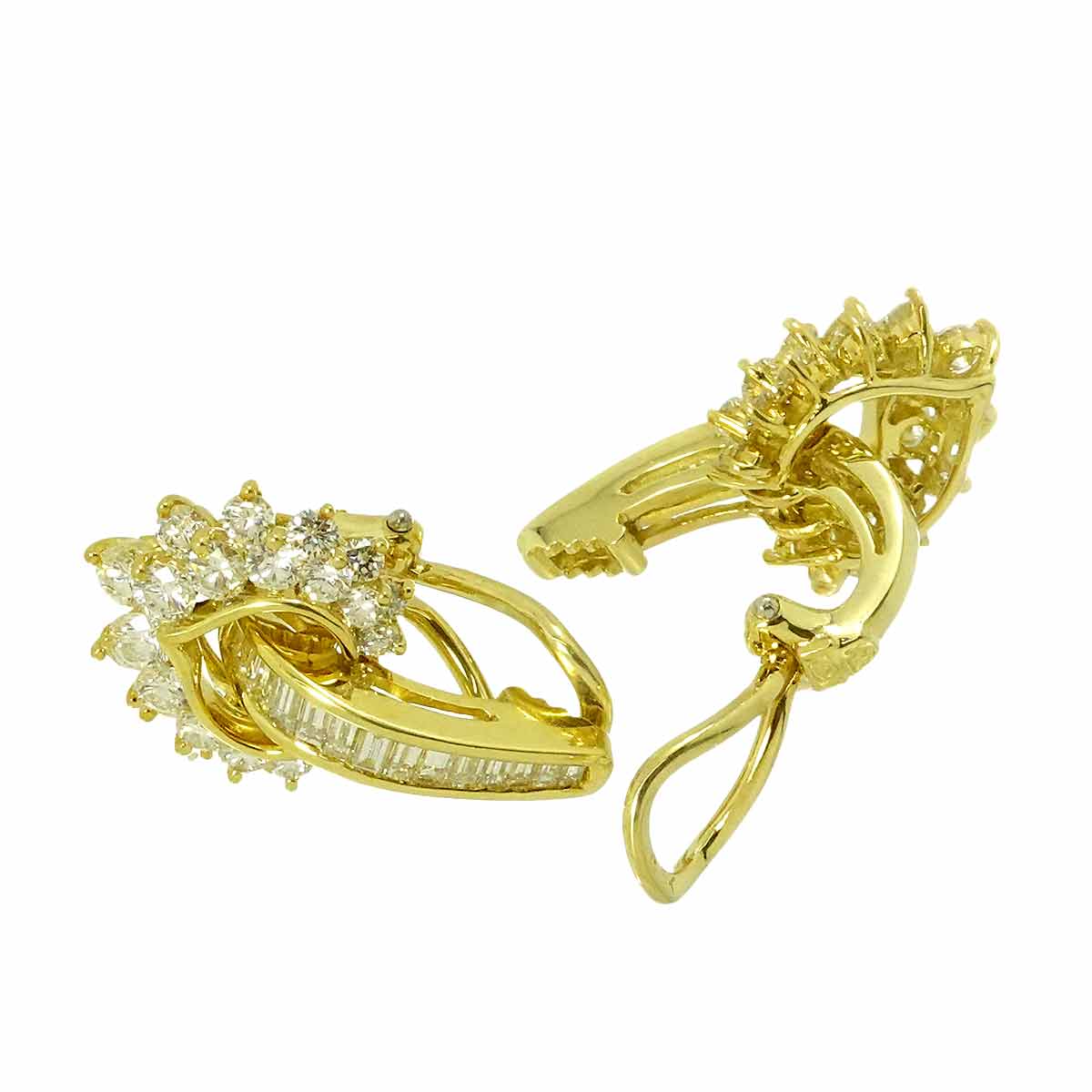 Diamond Earrings 18K Yellow Gold 750