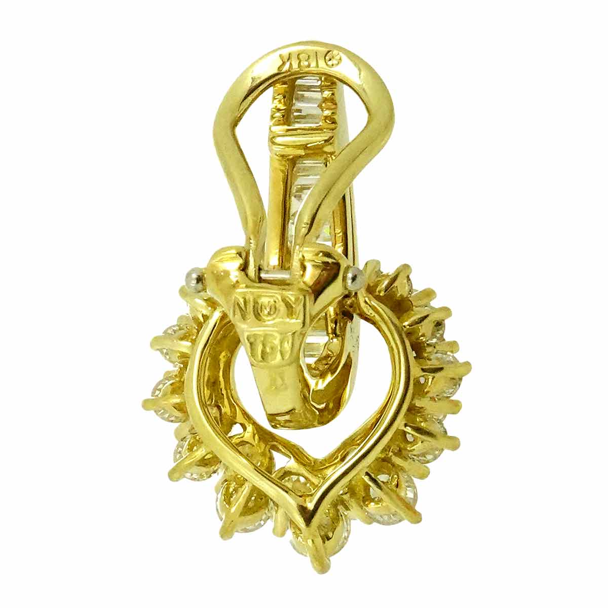 Diamond Earrings 18K Yellow Gold 750