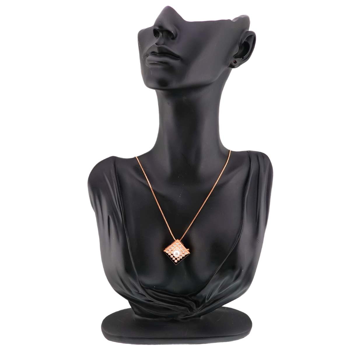 Akoya Pearl 7.4mm Diamond 0.33ct Necklace Brooch 18K PG 750