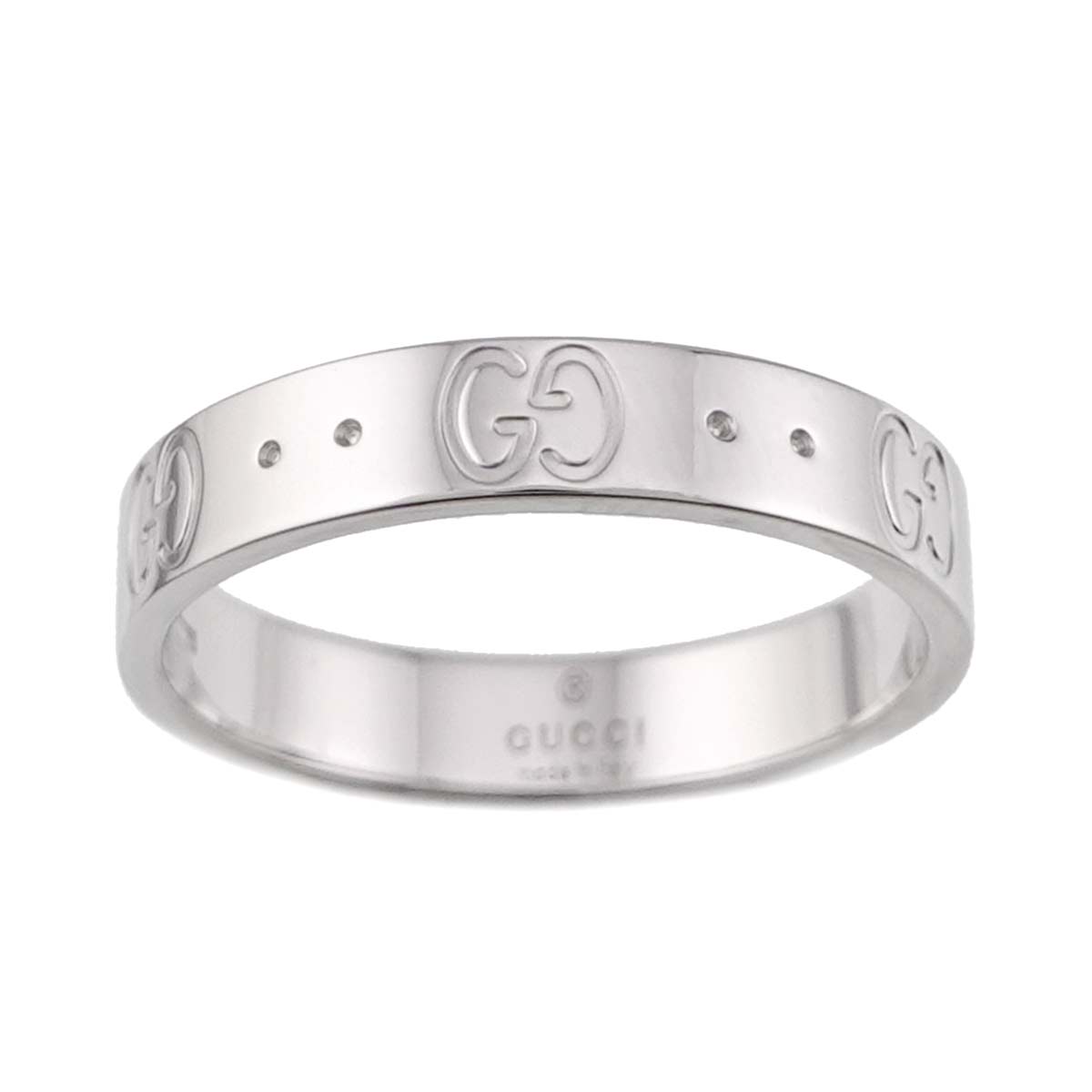 Icon Ring 18K WG White Gold 750 Size15 6.75-7.25(US)