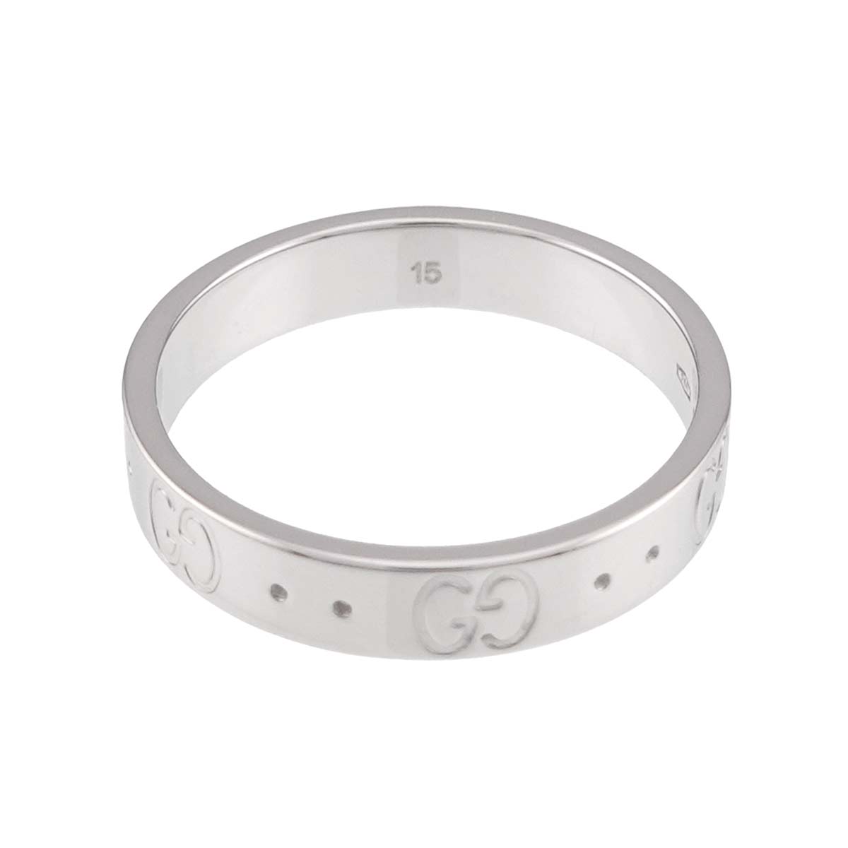 Icon Ring 18K WG White Gold 750 Size15 6.75-7.25(US)