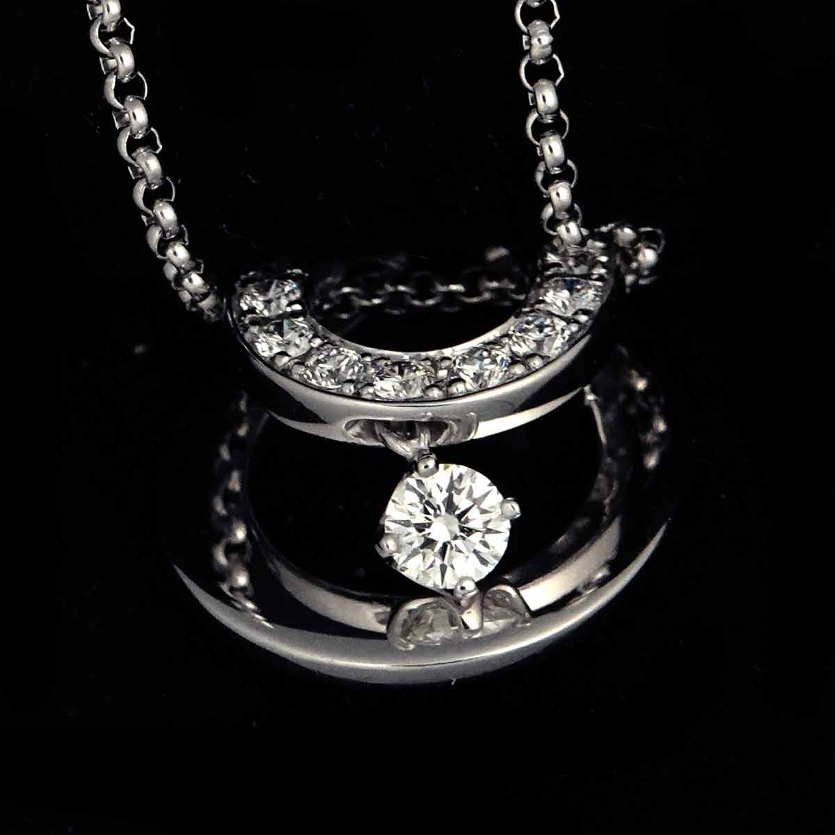 Diamond 0.38ct Necklace 18K WG 750