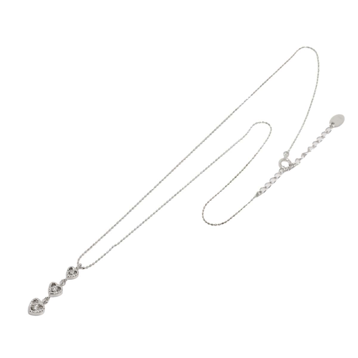 4C Diamond Necklace 18K White Gold 750