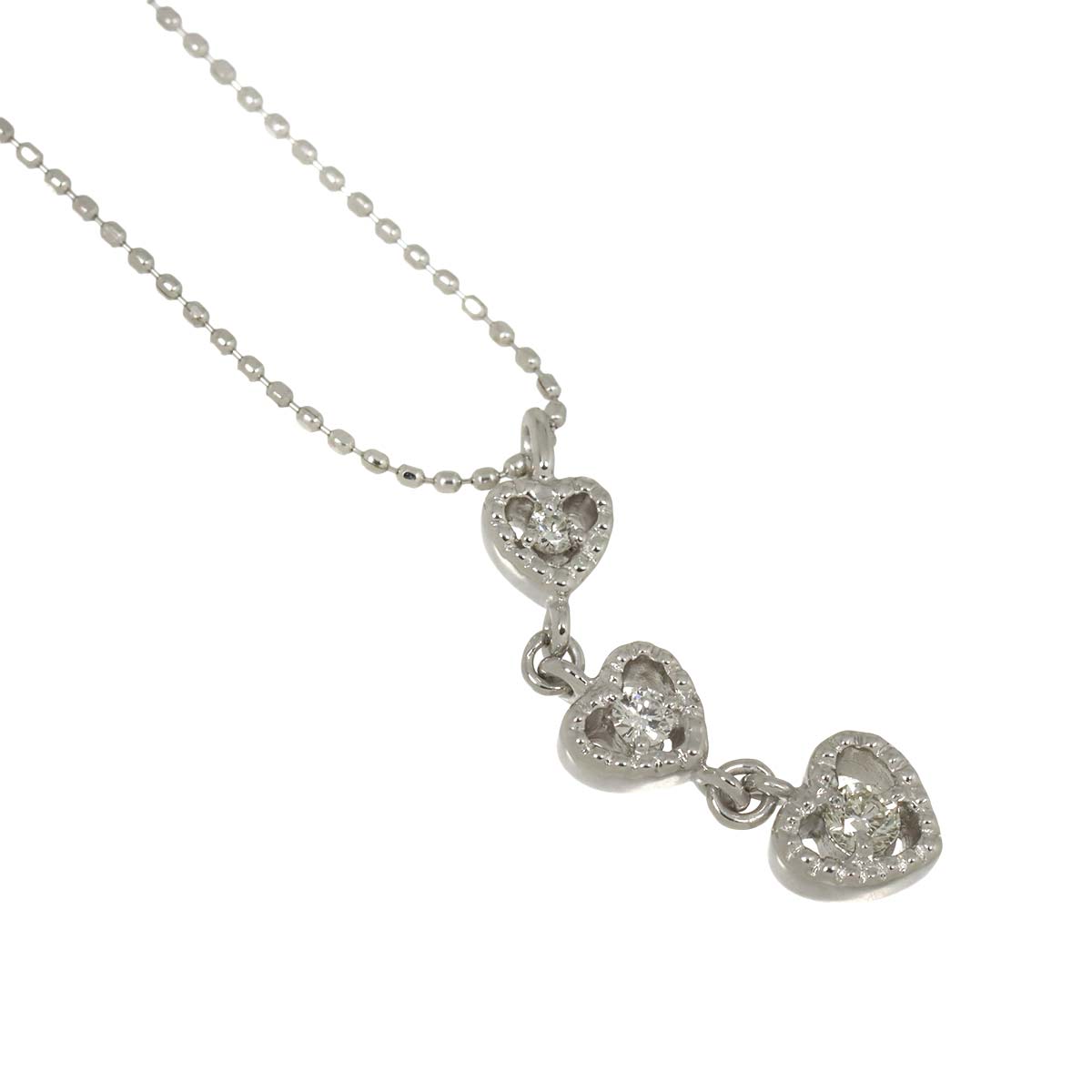 4C Diamond Necklace 18K White Gold 750