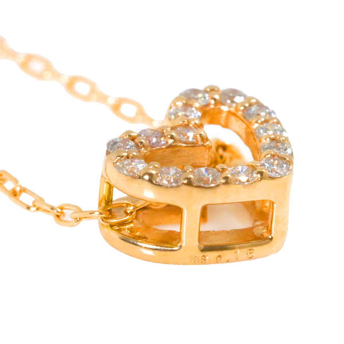Diamond 0.15ct Necklace 18K Pink Gold 750