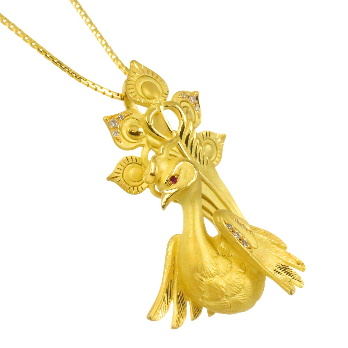 Diamond 0.20ct Necklace 18K YG Yellow Gold 750