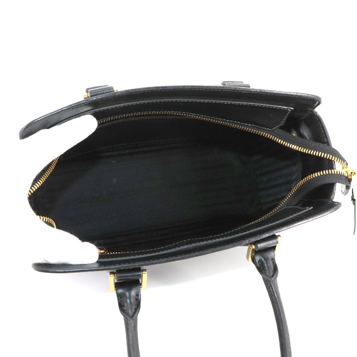 2way Hand Shoulder Bag Saffiano Leather Black 1BA113