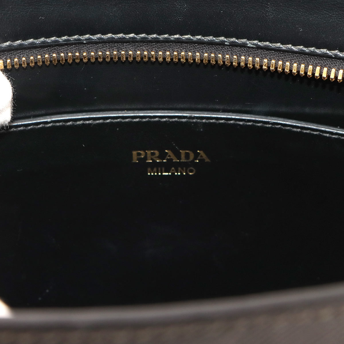 2way Hand Shoulder Bag Saffiano Leather Black 1BA113