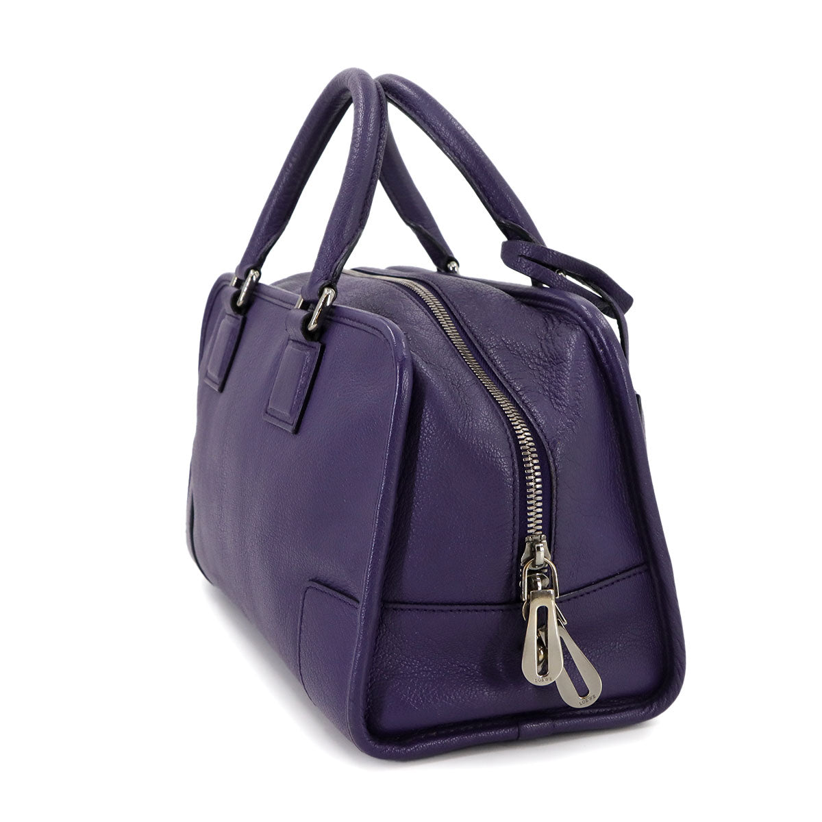 Amazona 28 Hand Bag Leather Purple Anagram Purse