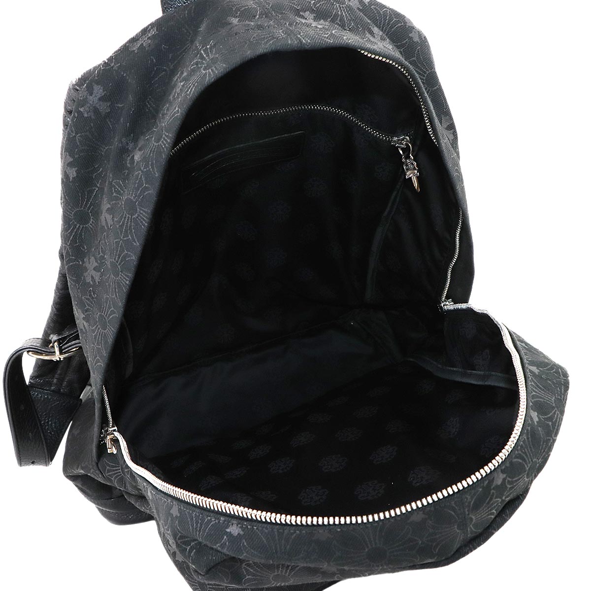 7th Grade CH Plus Backpack Denim Leather Black Purse