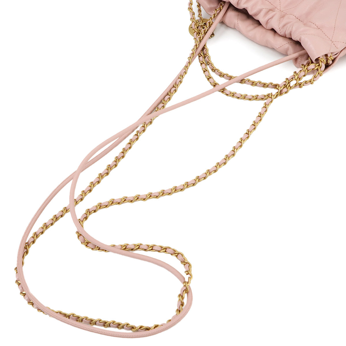 22 Mini Chain Hand Shoulder Bag Leather Pink AS3980 Purse