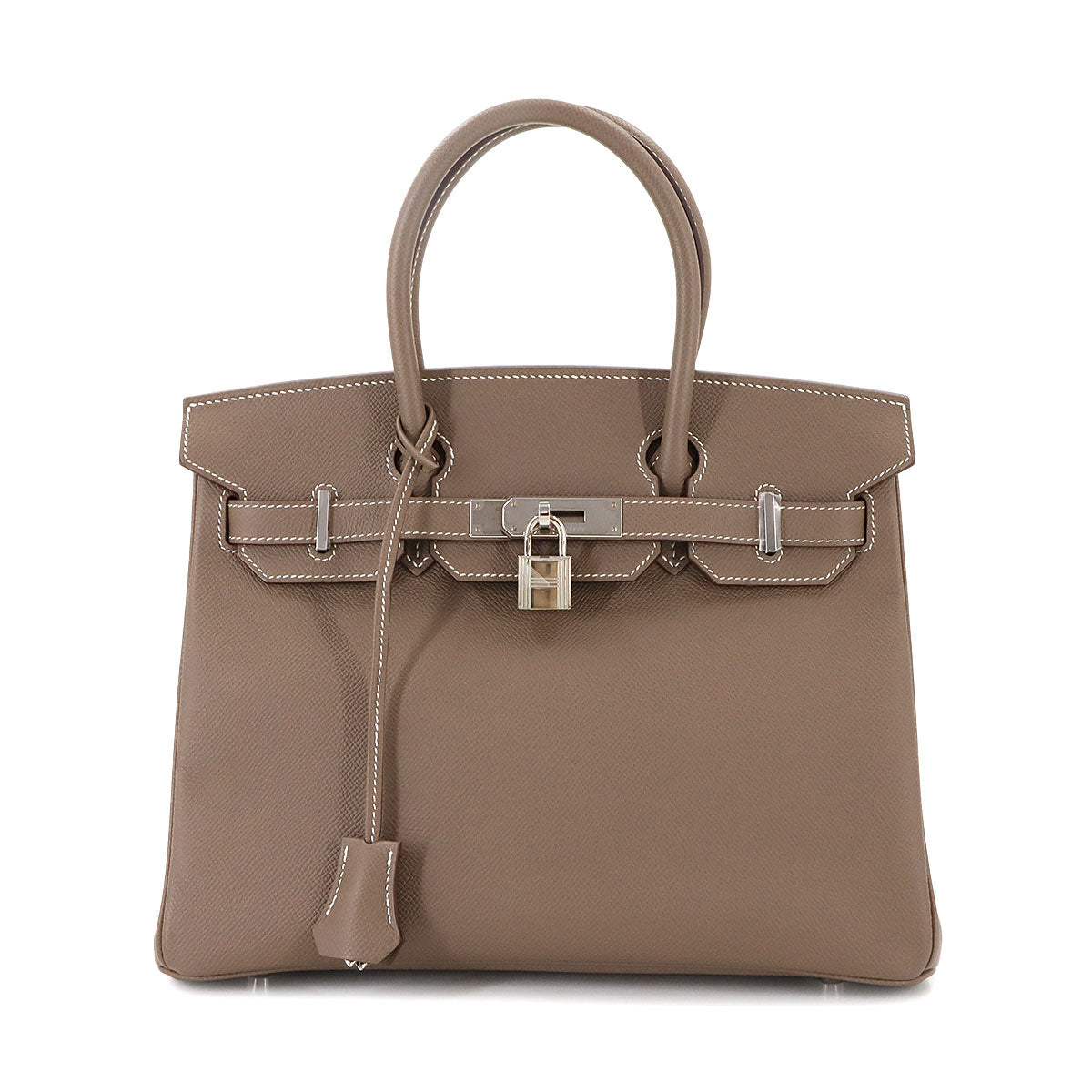 Birkin 30 Veau Epsom Etoupe Hand Bag Purse Beige