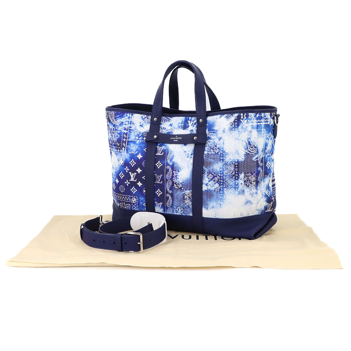 Monogram Bandana Trolley Tote Shoulder Leather M20553