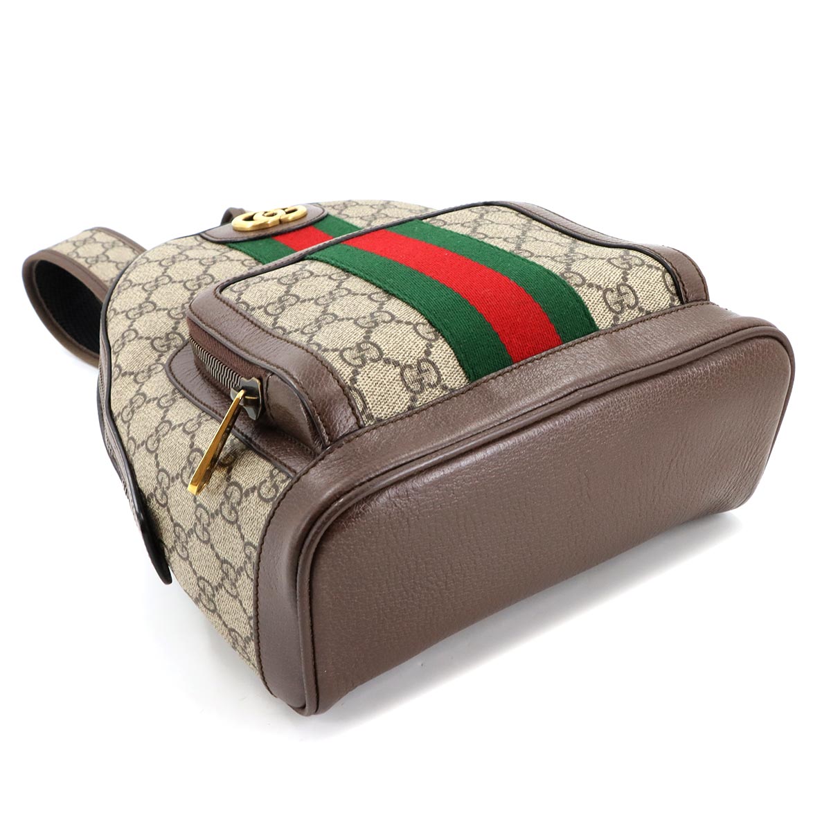 Ophidia GG Backpack GG Supreme Canvas Leather Beige Brown 735415