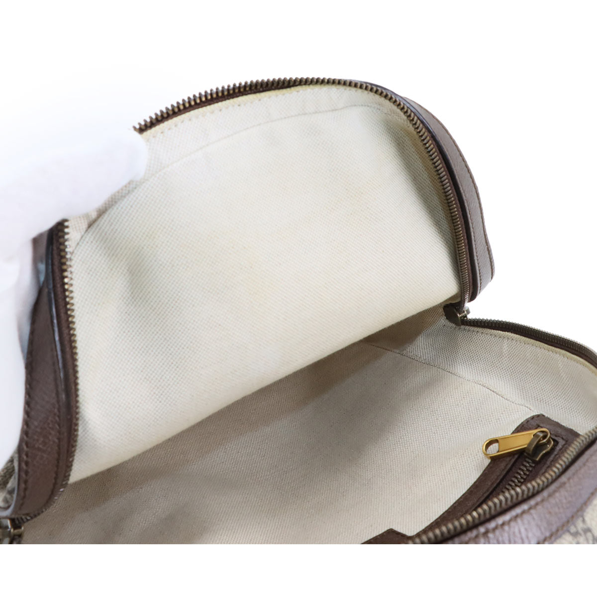 Ophidia GG Backpack GG Supreme Canvas Leather Beige Brown 735415