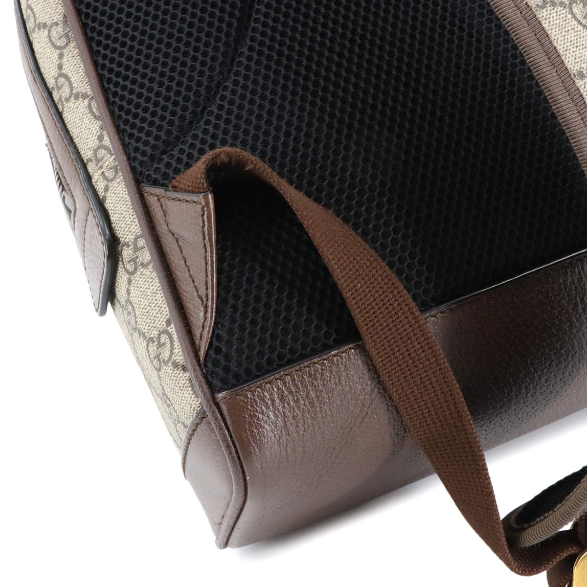 Ophidia GG Backpack GG Supreme Canvas Leather Beige Brown 735415