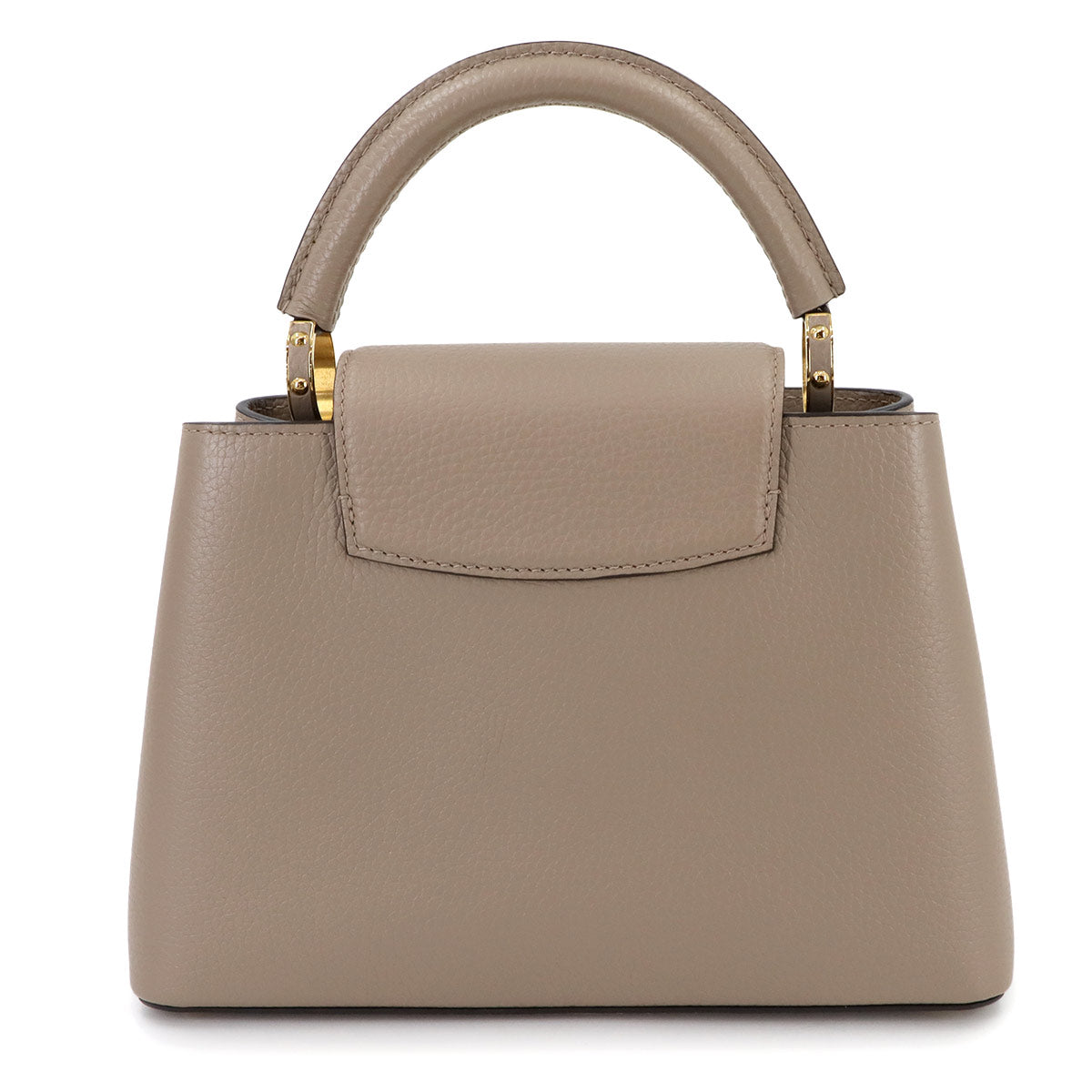 Capucines BB Hand Shoulder Bag Taurillon Leather Galet