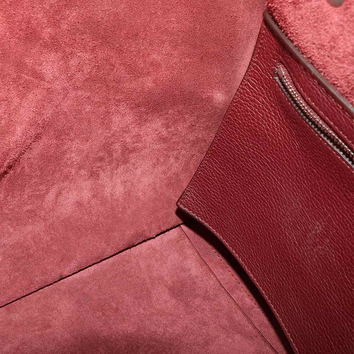 CELINE Big Bag Small With Longstrap Hand Shoulder Bag Leather Bordeaux