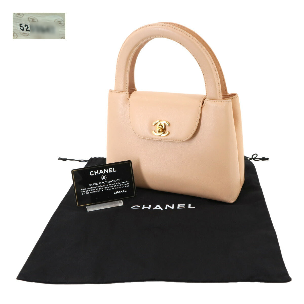 Hand Bag Leather Beige Vintage