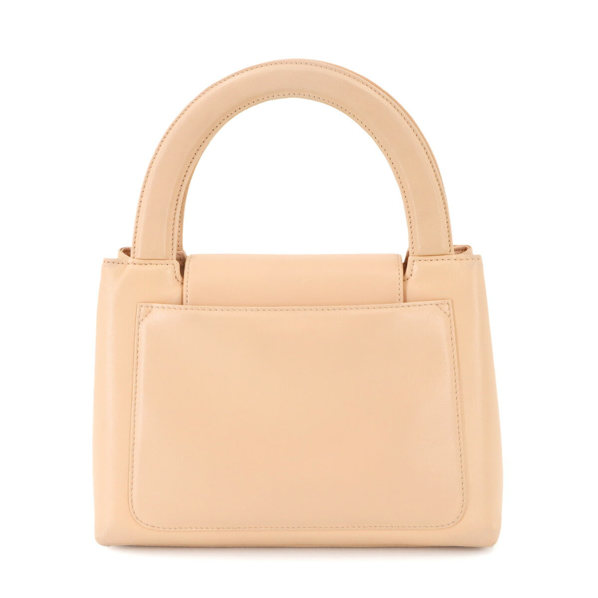 Hand Bag Leather Beige Vintage