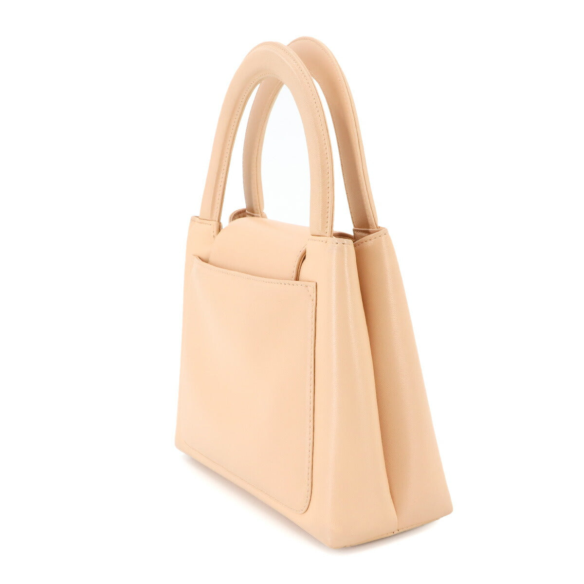 Hand Bag Leather Beige Vintage