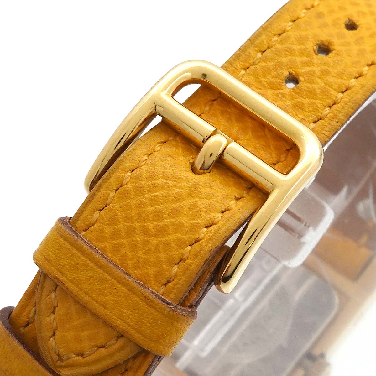 Medor Vintage pyramid Gold studs Quartz White Dial Ladies