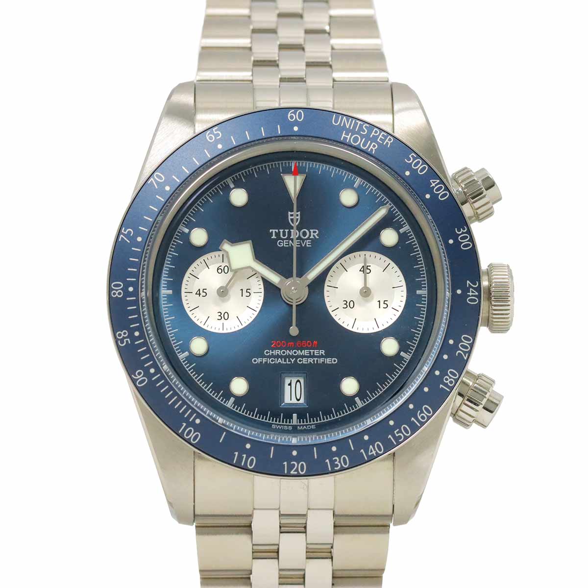 Black Bay Chronograph 79360B Automatic Blue Dial Mens Watch