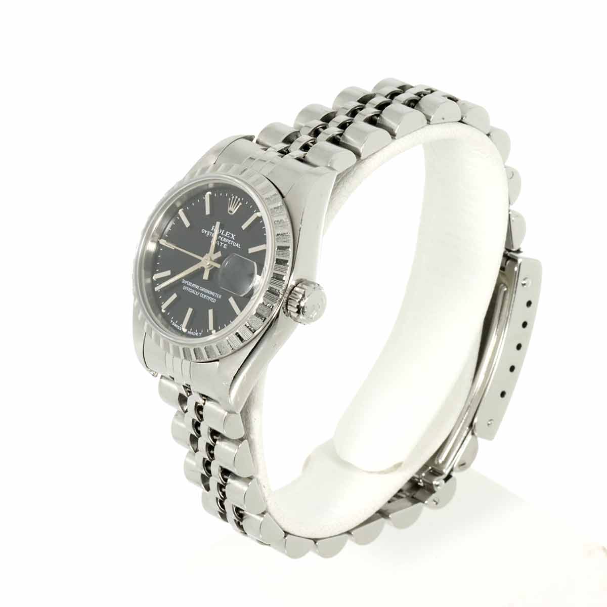 Oyster Perpetual Date 69240 Serial W Black Dial Ladies Watch