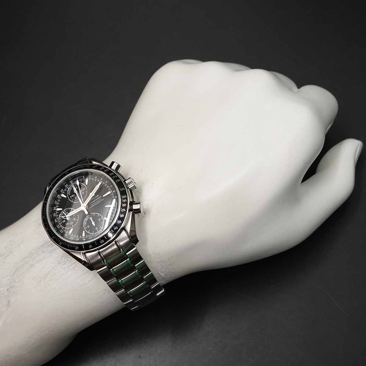 Speedmaster Triple Calendar 3220 50 Automatic Black Dial Mens