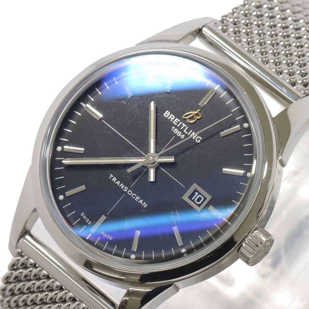 TRANSOCEAN A10360 Automatic Date Black Dial Mens Watch