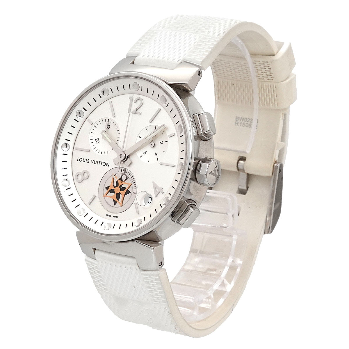 Tambour Moon Star Q8D10 Chronograph Date White Dial