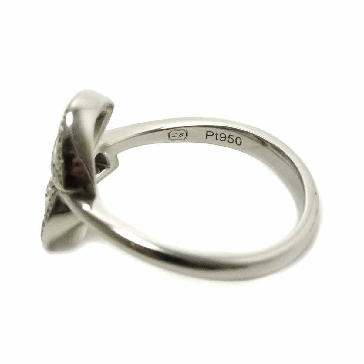 Lily Cluster mini Diamond Ring Pt Size5.25(US)