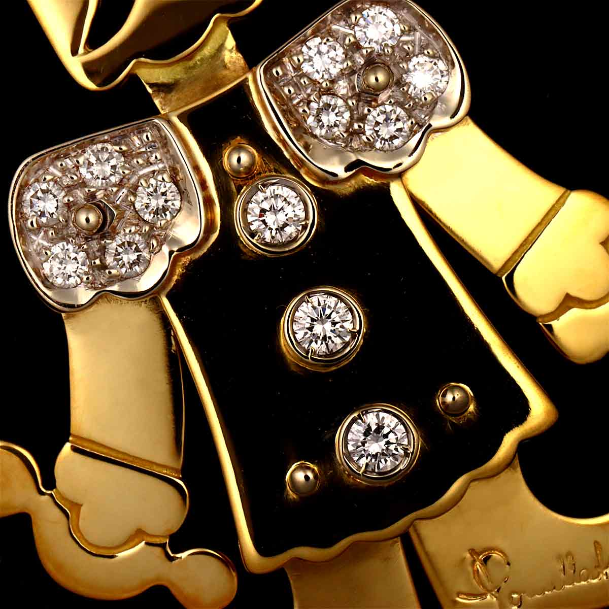 King Diamond Necklace 18K YG WG 750