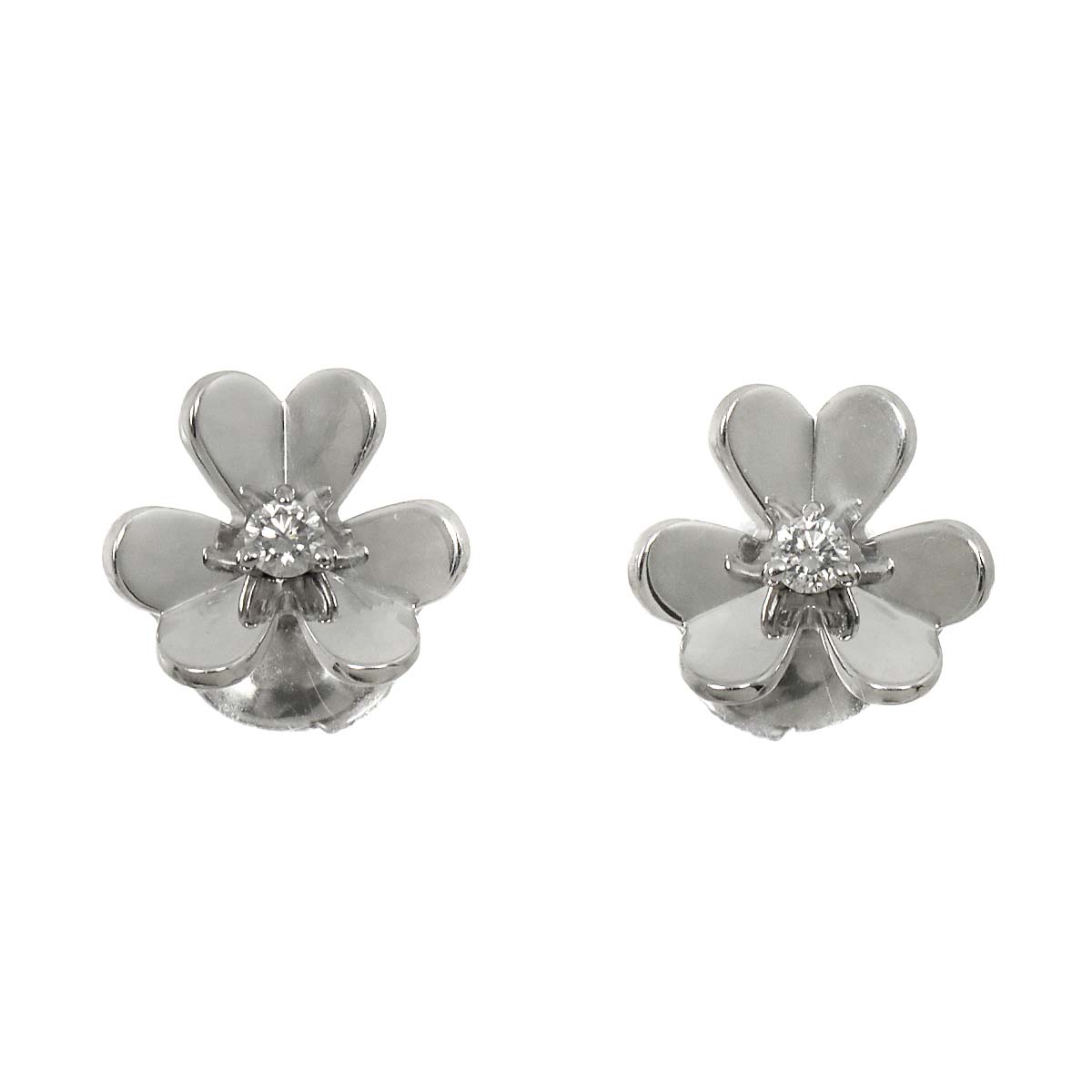 FRIVOLE Mini Diamond Earrings Pierced 18K WG 750