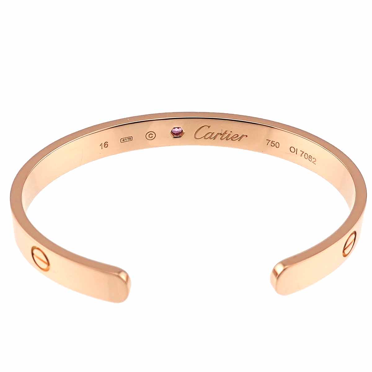 Love Open Bracelet Sapphire 18K Pink Gold 750 Size16