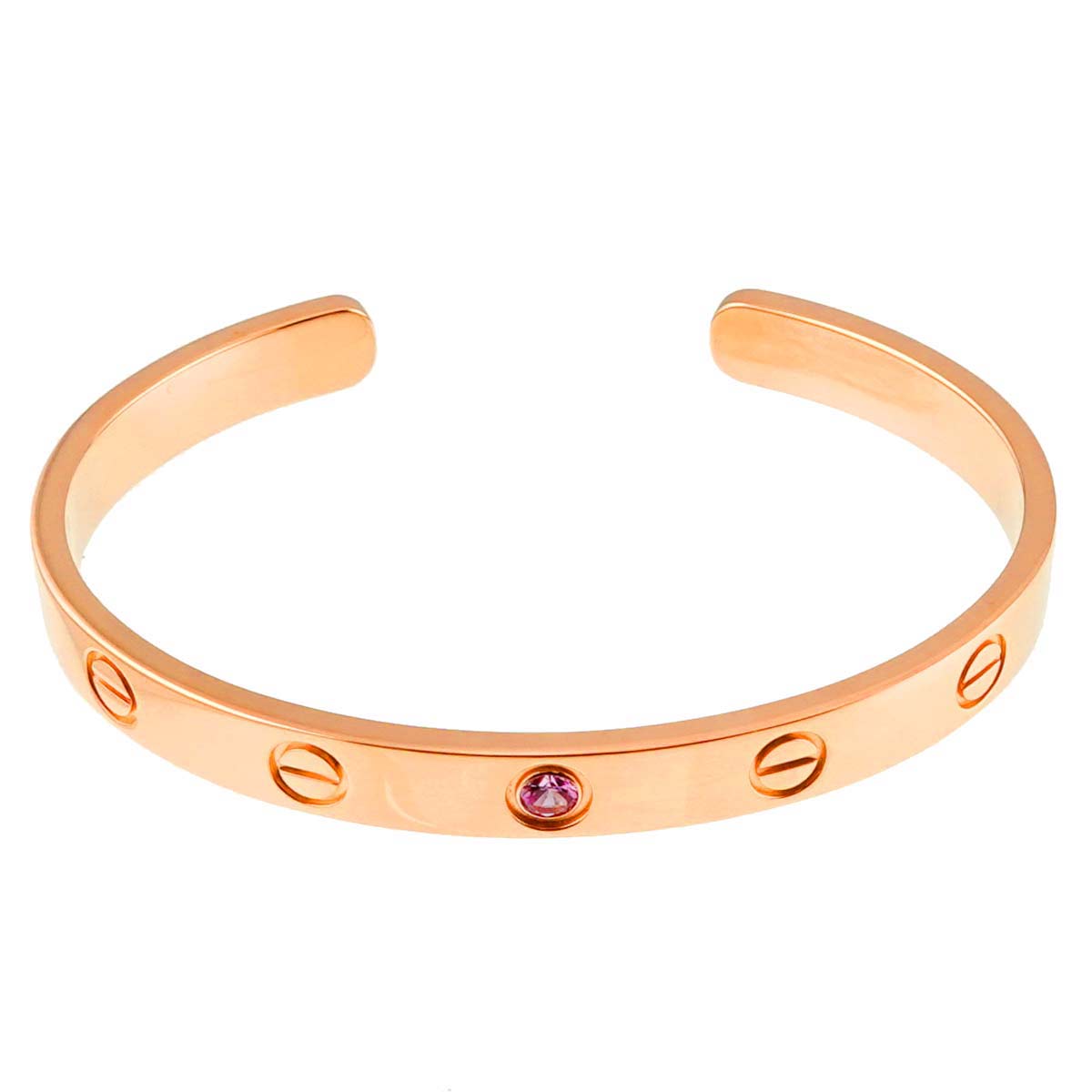 Love Open Bracelet Sapphire 18K Pink Gold 750 Size16
