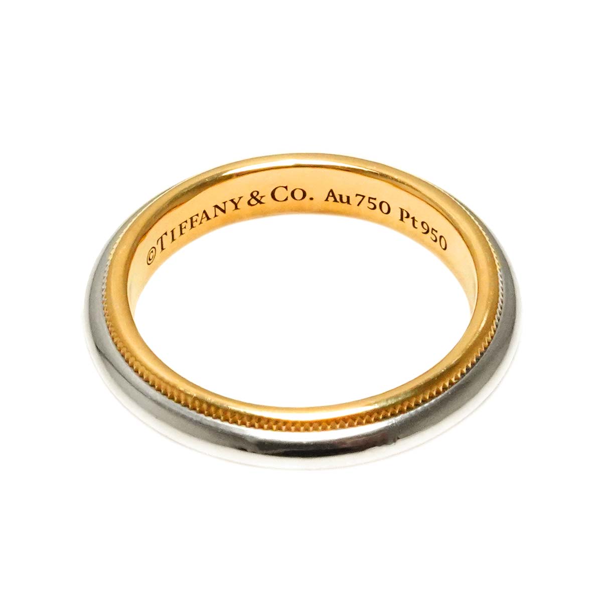 Milgrain Band Ring 18K PG 750 Platinum Size6.25-6.5(US)