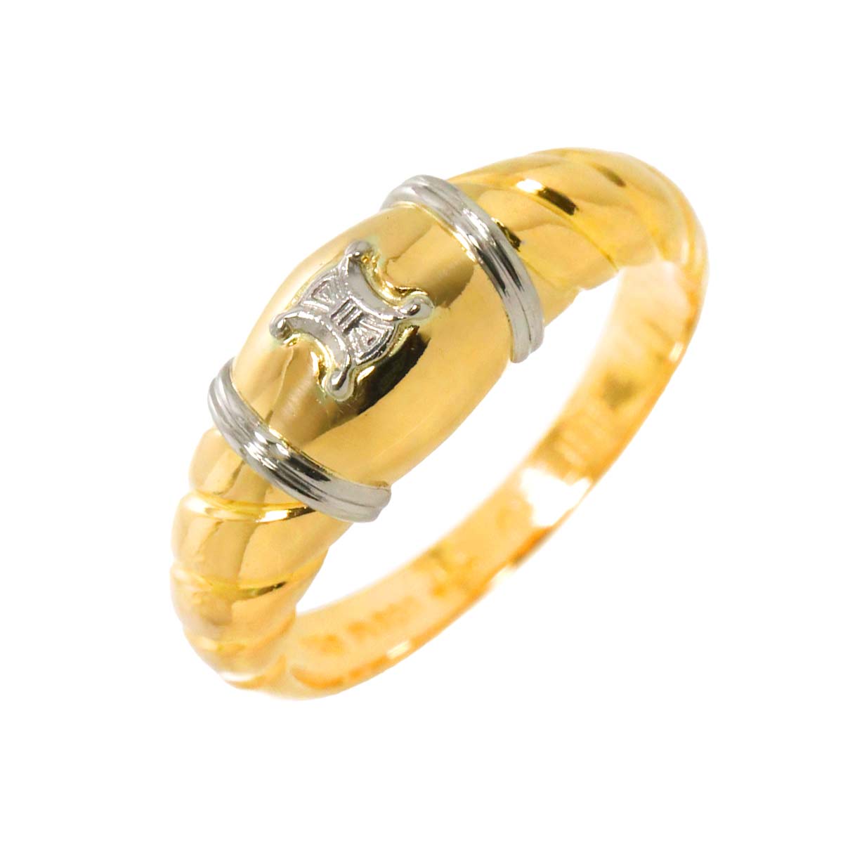 Triomphe Ring Pt 18K YG 750 size6(US)