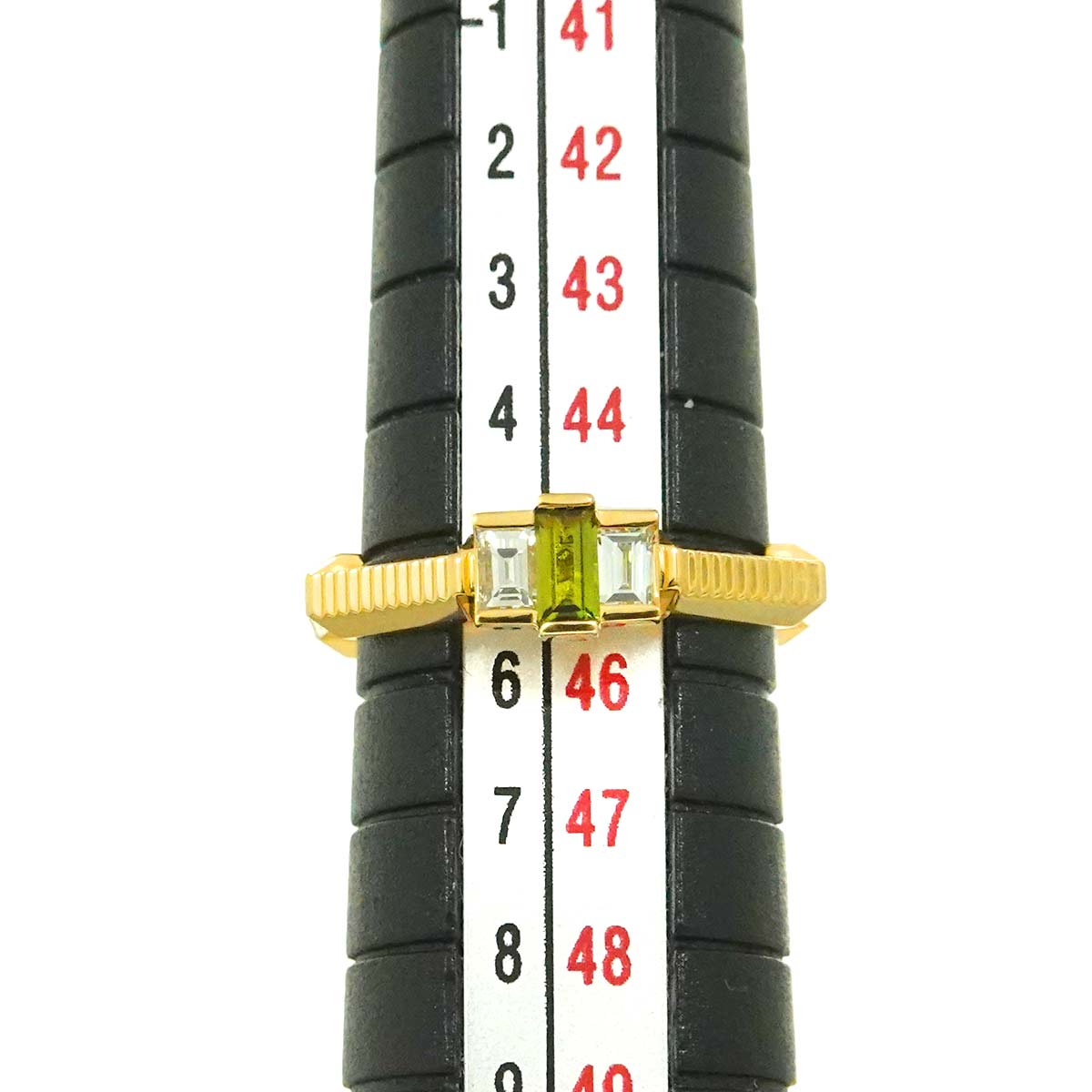 LinktoLove Tourmaline Diamond Ring 18K YG 750 Size6 3.25-3.75(US)