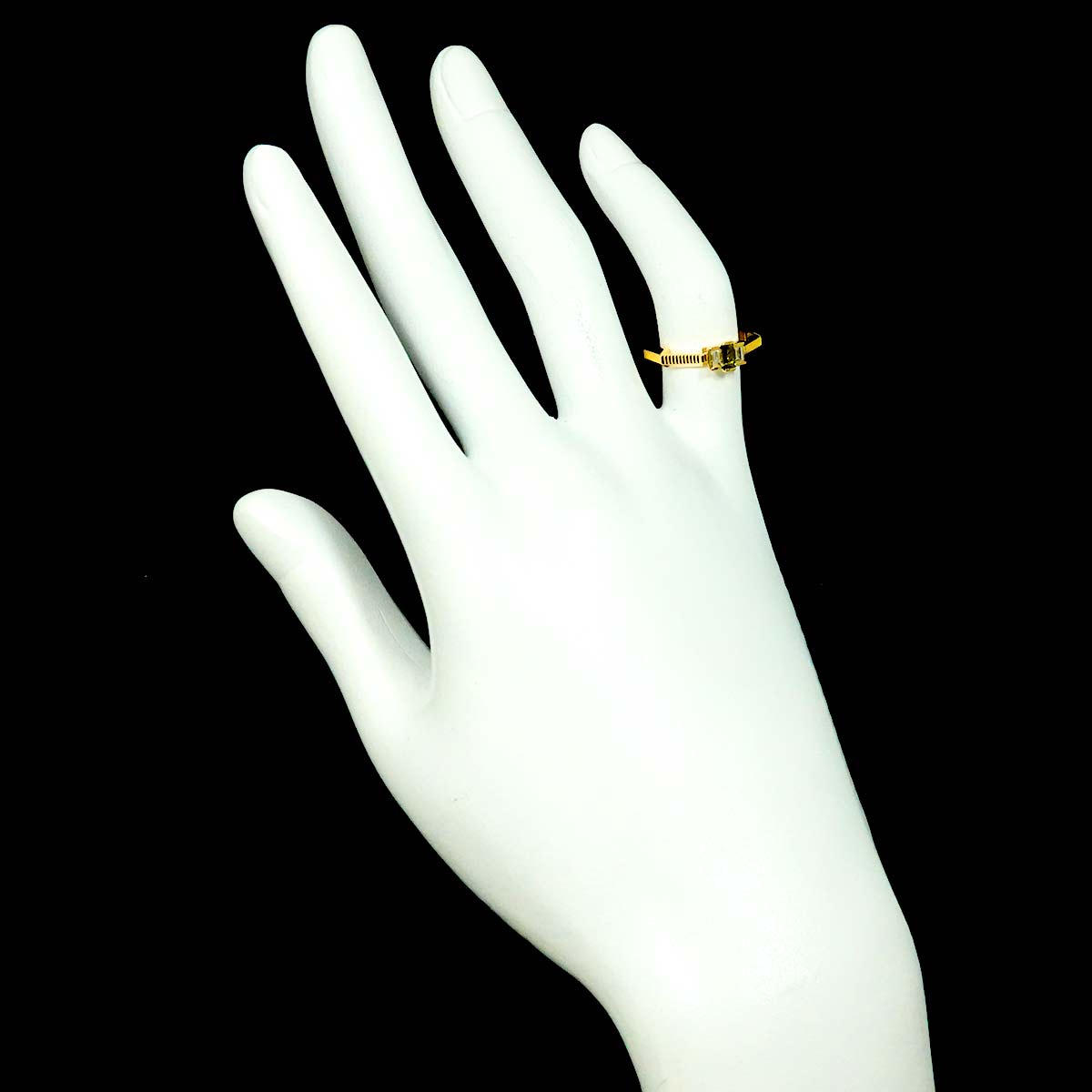 LinktoLove Tourmaline Diamond Ring 18K YG 750 Size6 3.25-3.75(US)