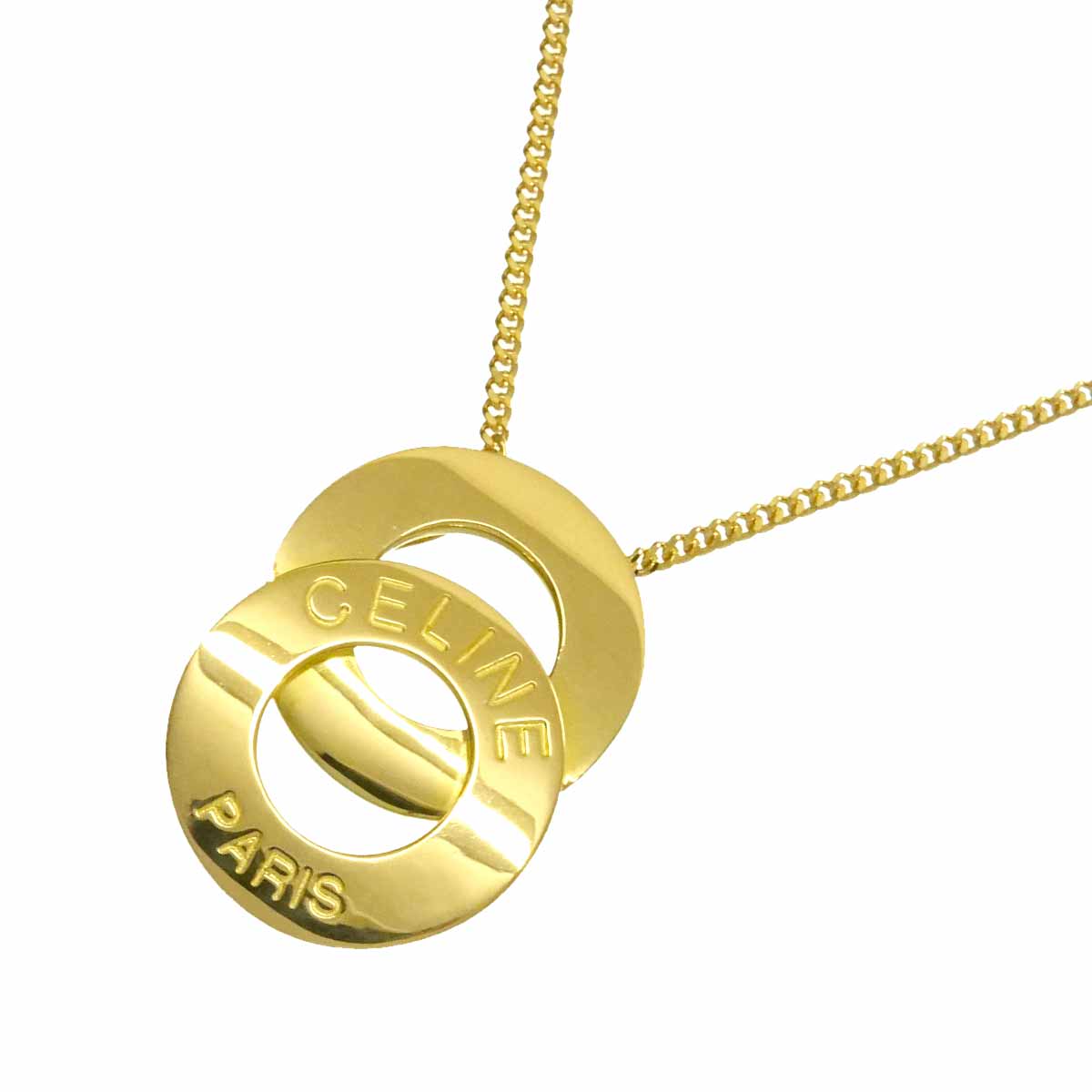 Logo Circle Necklace 18K YG 750 Yellow Gold