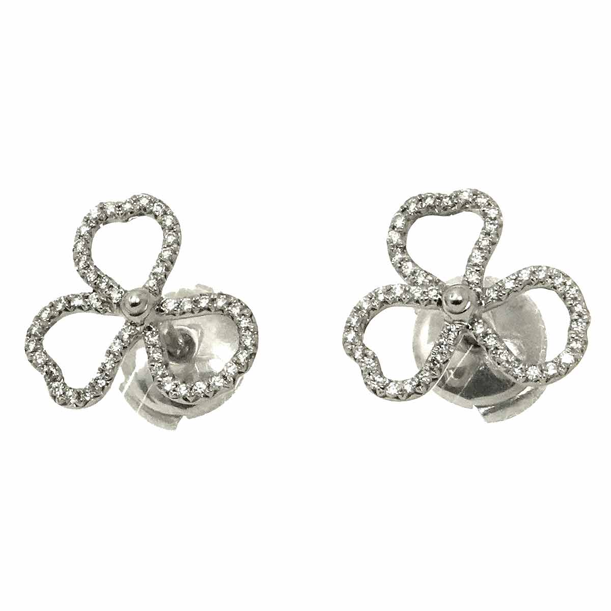 Diamond Earrings Pierced Pt Platinum